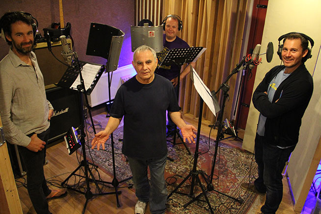 Charles Fisher during sessions with the Celtic Tenors